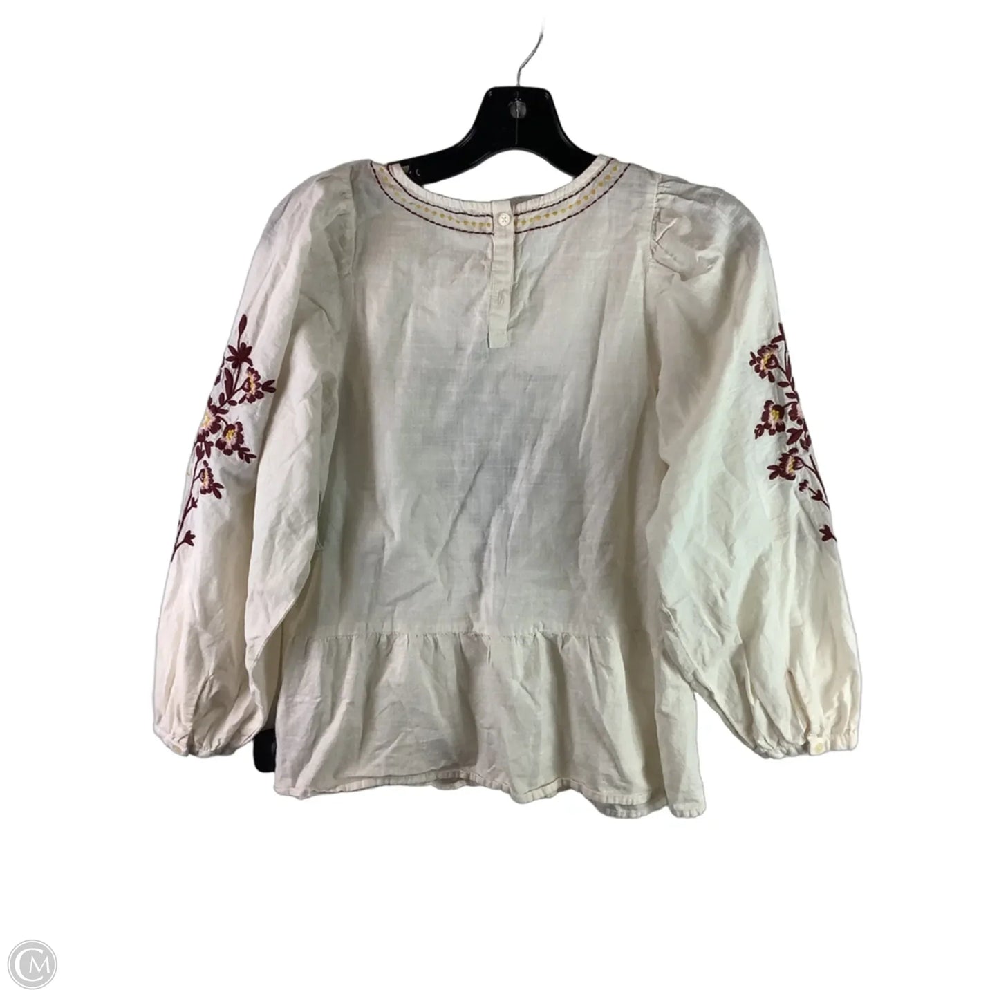 Top Long Sleeve By Loft In Cream, Size: Xs