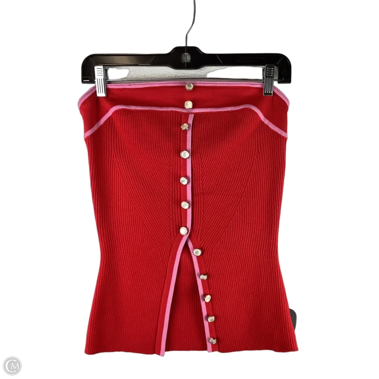 Top Sleeveless By Cmc In Red, Size: M