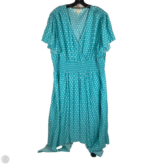 Dress Casual Midi By Michael By Michael Kors In Blue, Size: 3x