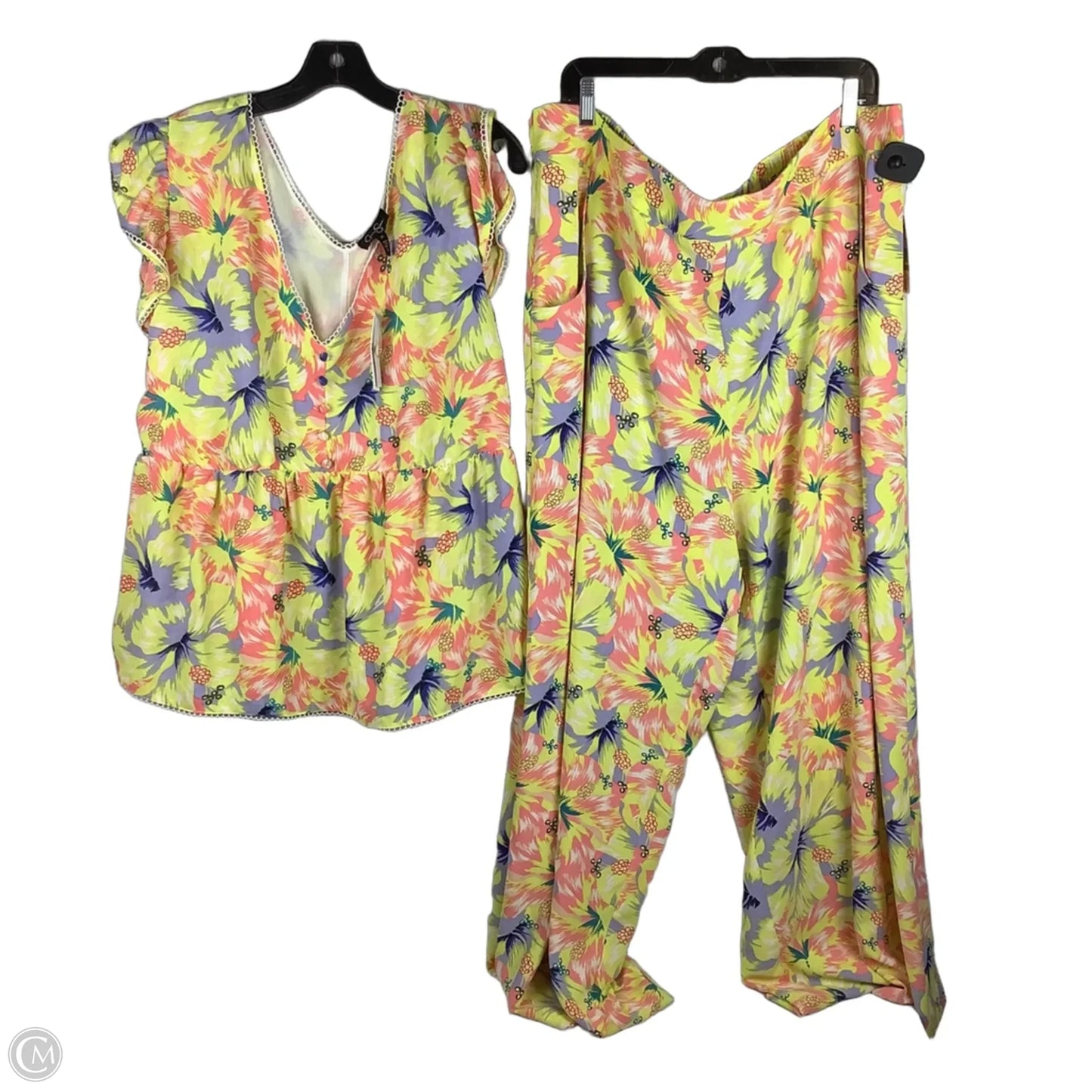 Pants Set 2pc By Jessica Simpson In Yellow, Size: 3x