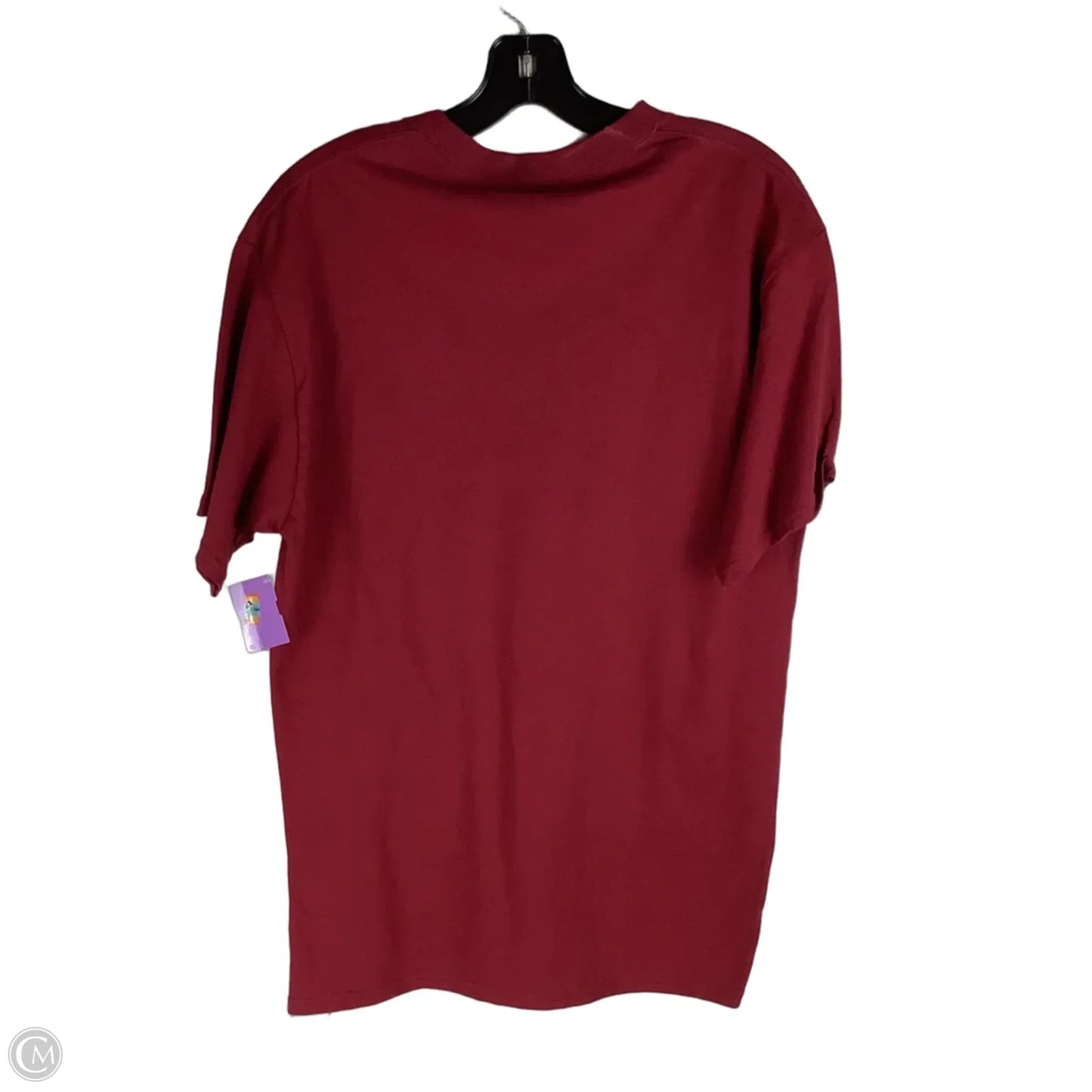 Top Short Sleeve Basic By Port & Company In Maroon, Size: M