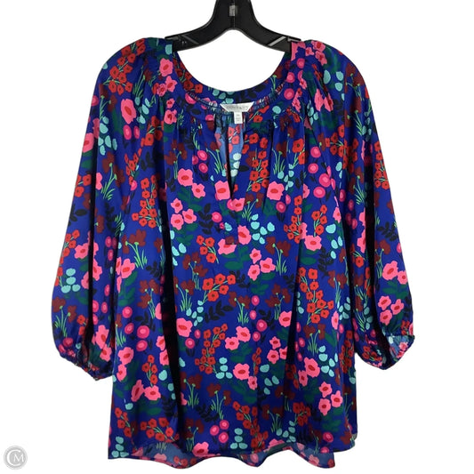 Top Short Sleeve By Crown And Ivy In Blue, Size: 2x