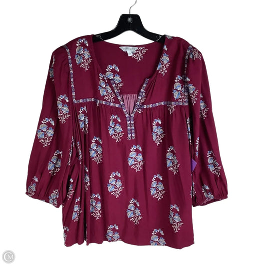 Top Long Sleeve By Crown And Ivy In Maroon, Size: 2x