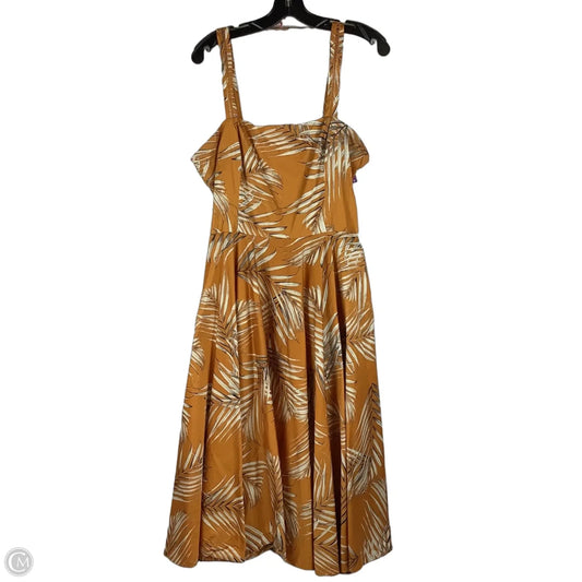 Dress Casual Midi By White House Black Market In Yellow, Size: 14