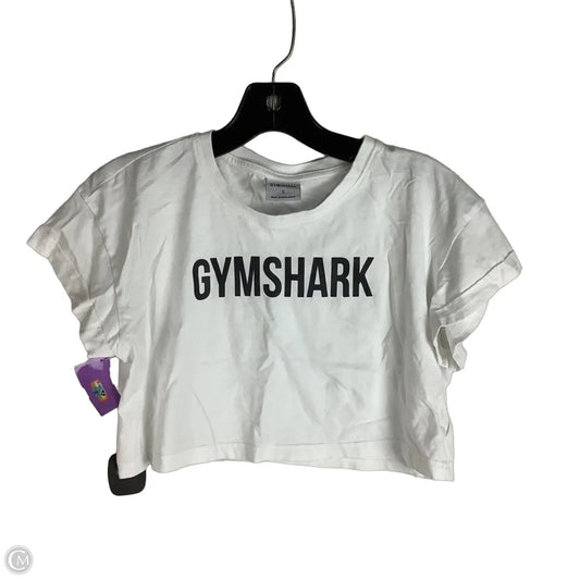 Athletic Top Short Sleeve By Gym Shark In White, Size: S