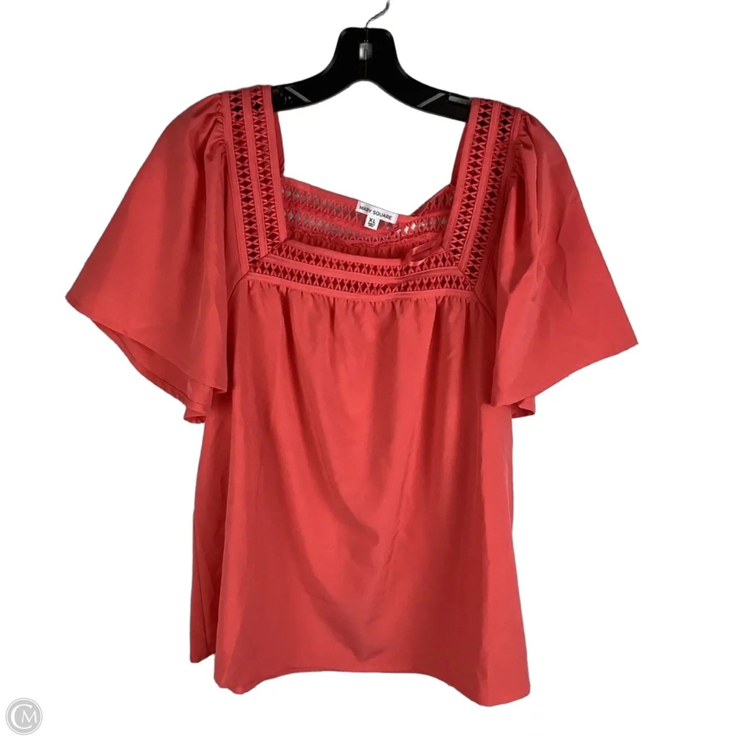 Top Short Sleeve By Mary Square In Coral, Size: Xl