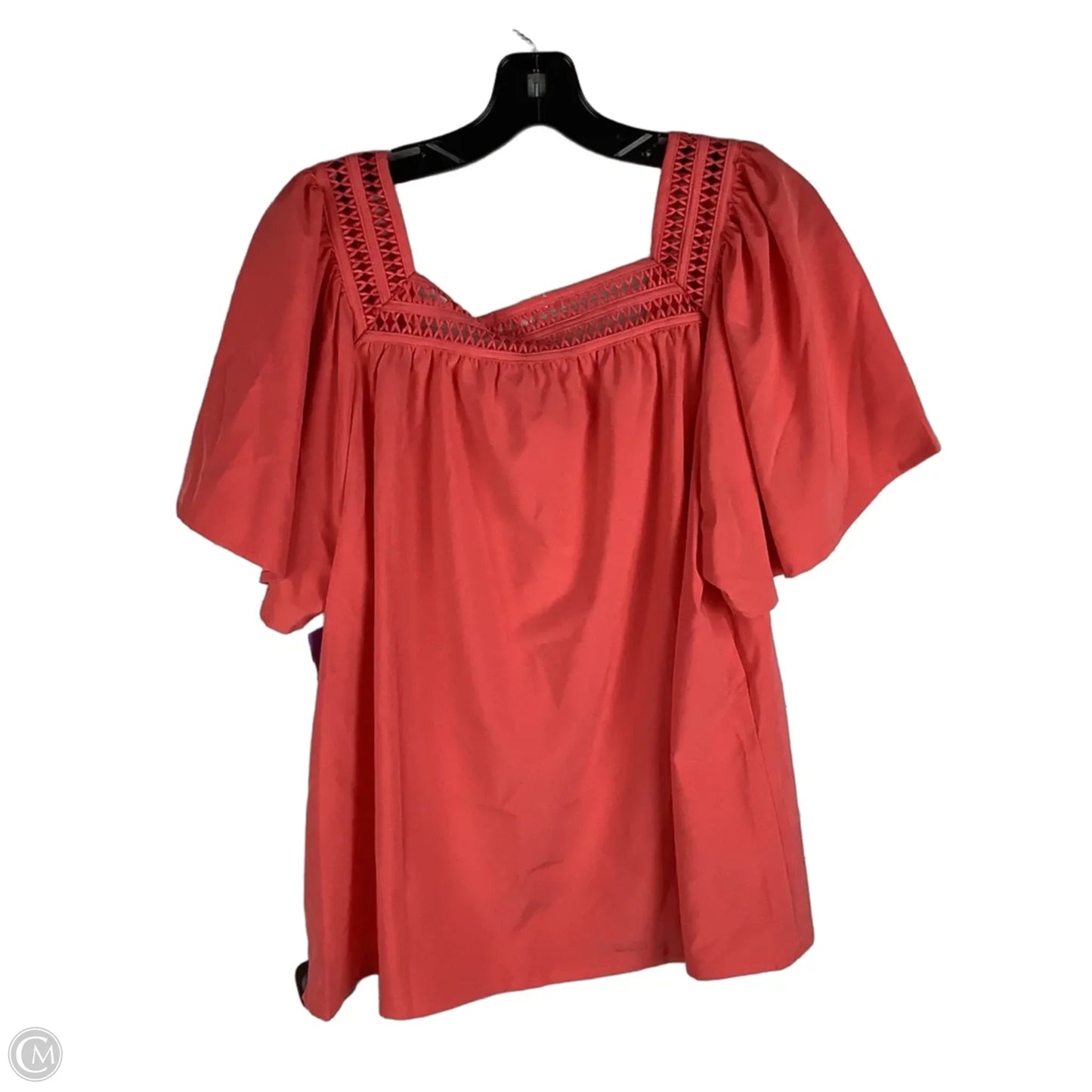 Top Short Sleeve By Mary Square In Coral, Size: Xl