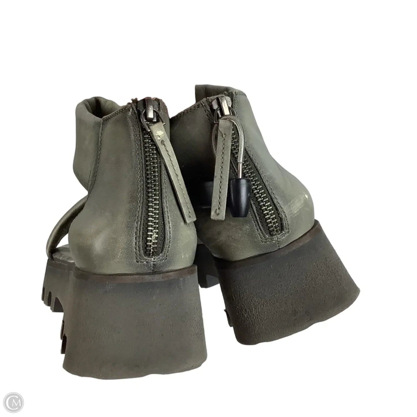 Sandals Heels Platform By Free People In Grey, Size: 8.5 (39)
