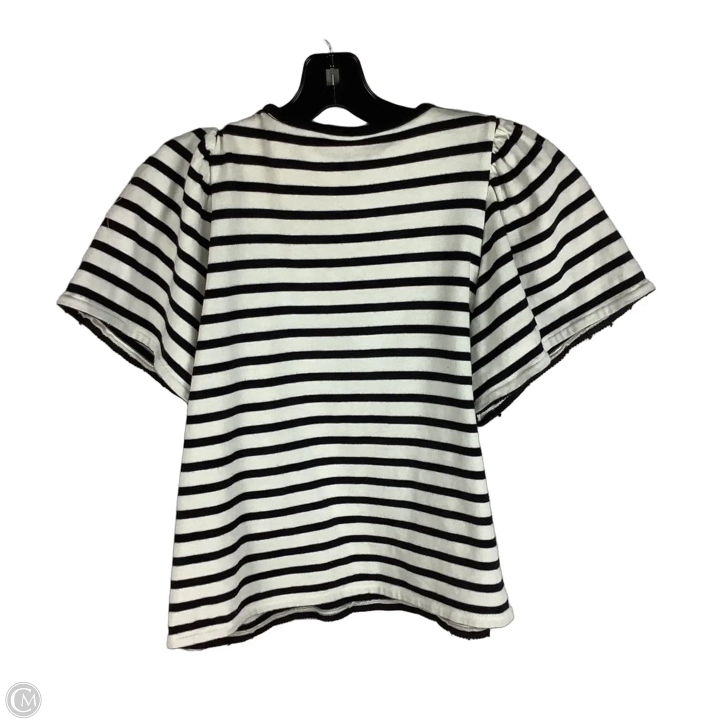 Top Short Sleeve Designer By Kate Spade In Striped Pattern, Size: S