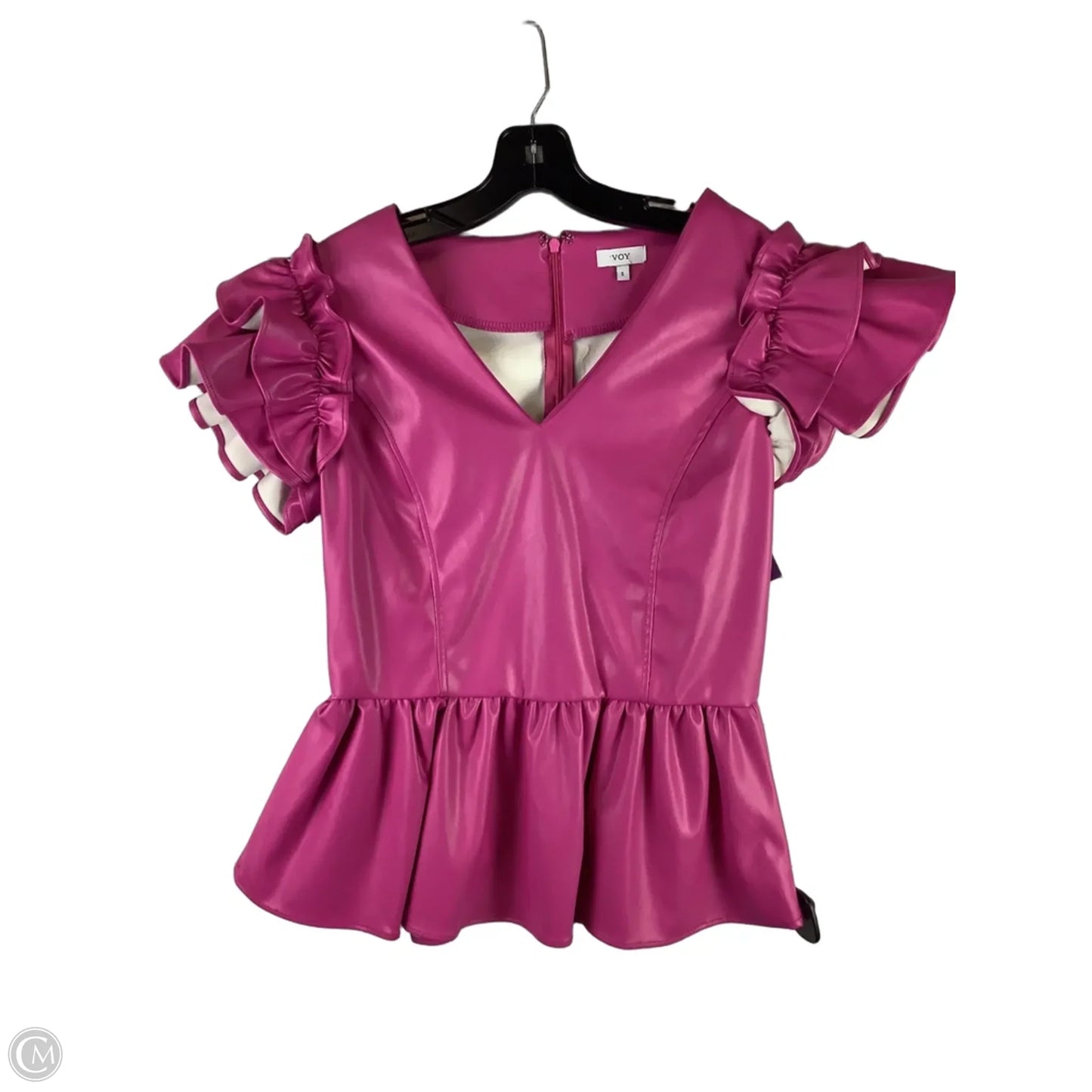 Top Short Sleeve By Voy In Pink, Size: S