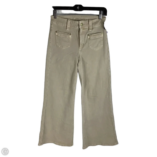 Jeans Wide Leg By American Eagle In Tan Denim, Size: 00