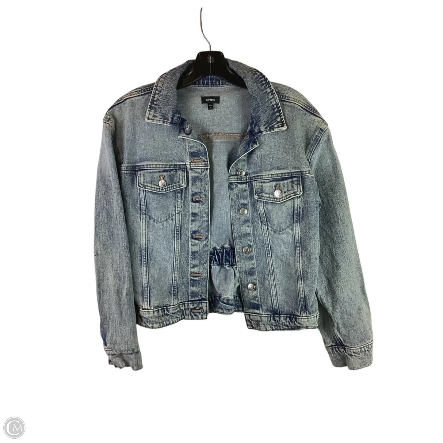 Jacket Denim By Express In Blue Denim, Size: Xs