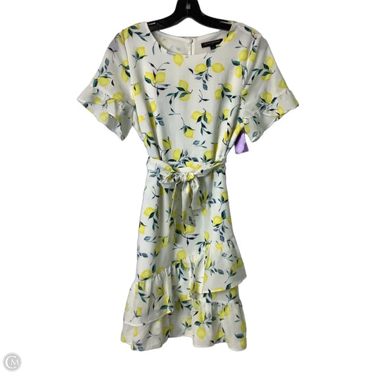 Dress Casual Short By Banana Republic In White & Yellow, Size: 6