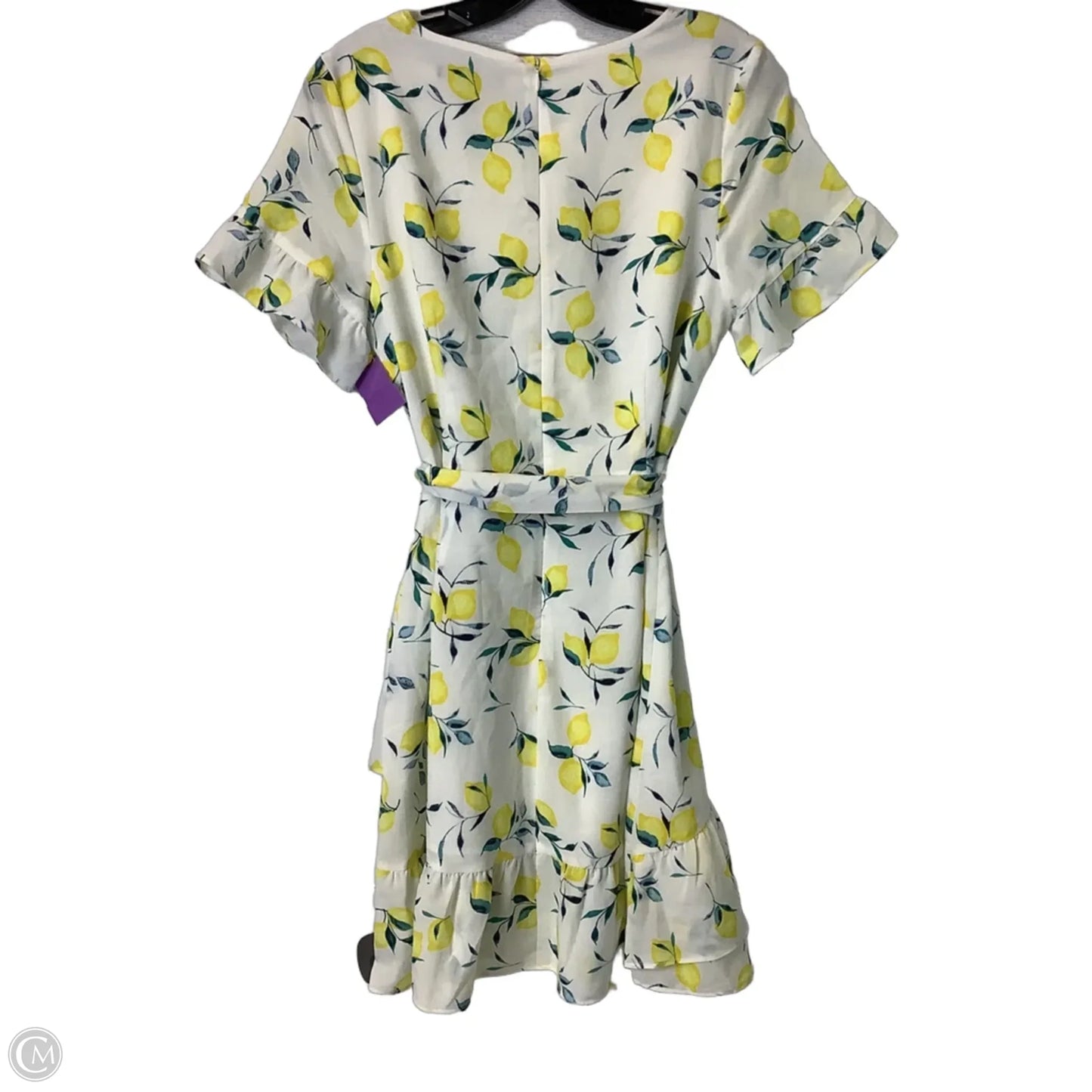 Dress Casual Short By Banana Republic In White & Yellow, Size: 6