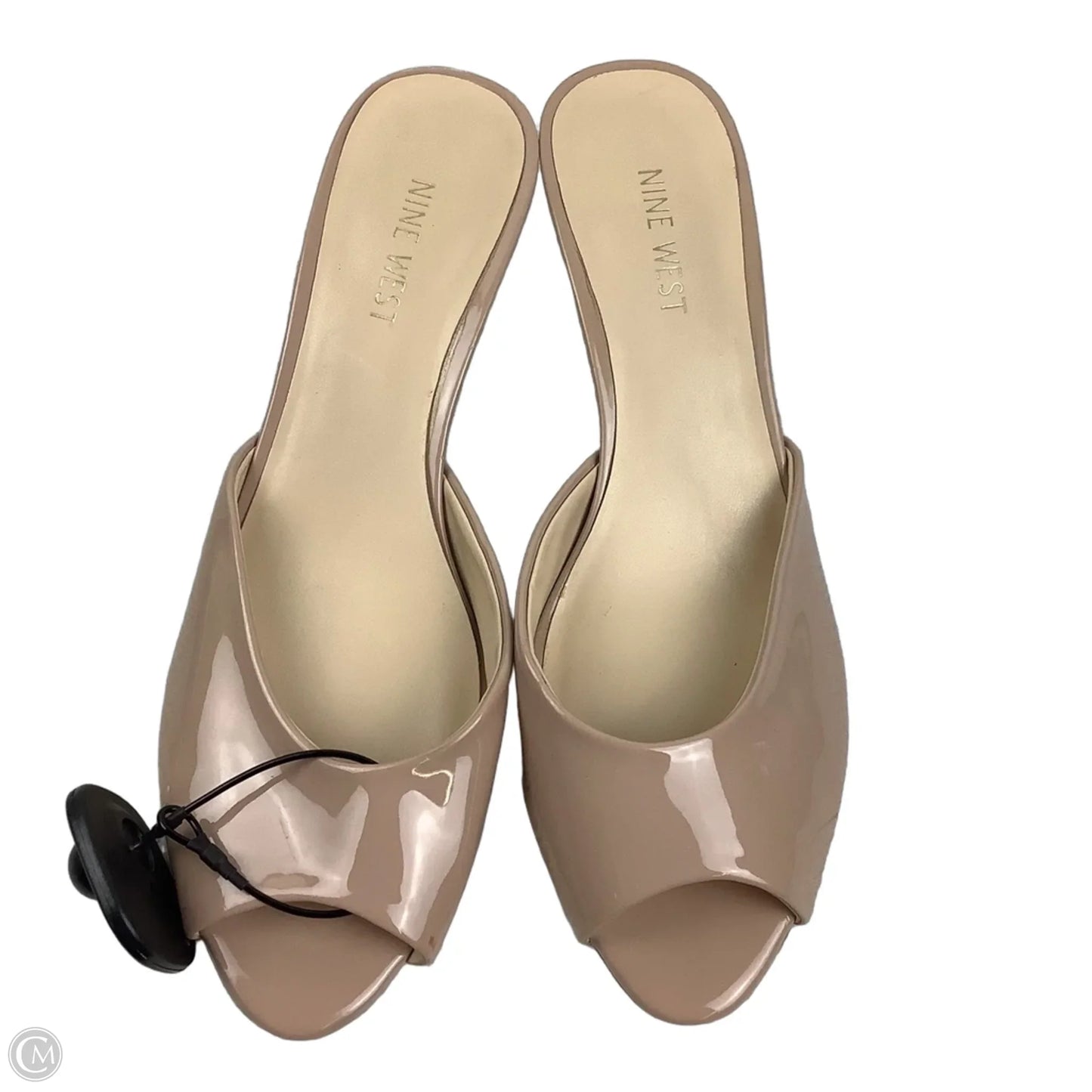Sandals Heels Kitten By Nine West In Tan, Size: 8.5