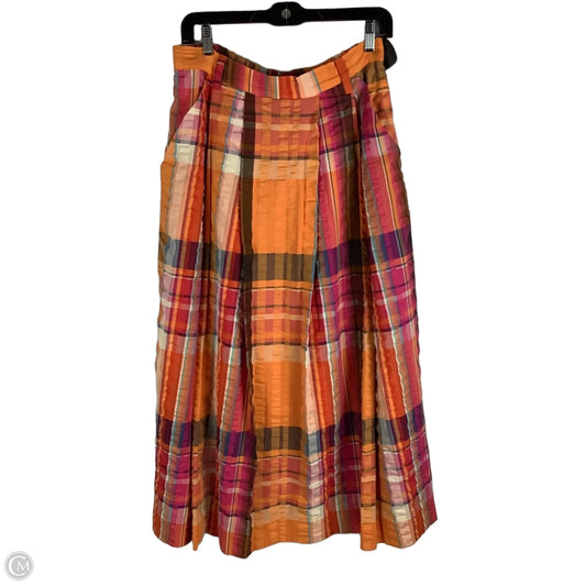 Skirt Midi By Maeve In Plaid Pattern, Size: M