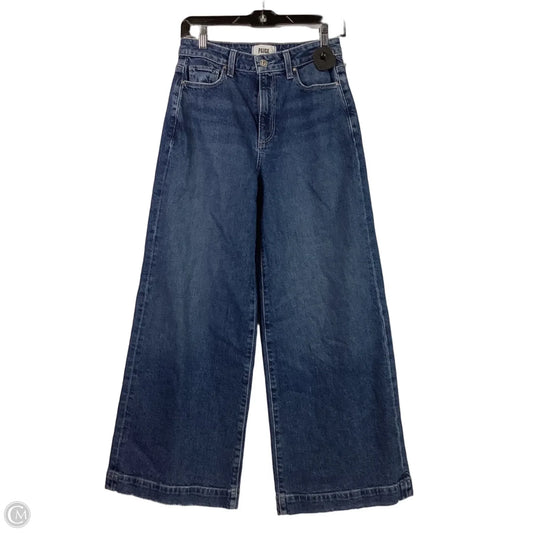 Jeans Wide Leg By Paige In Blue Denim, Size: 2