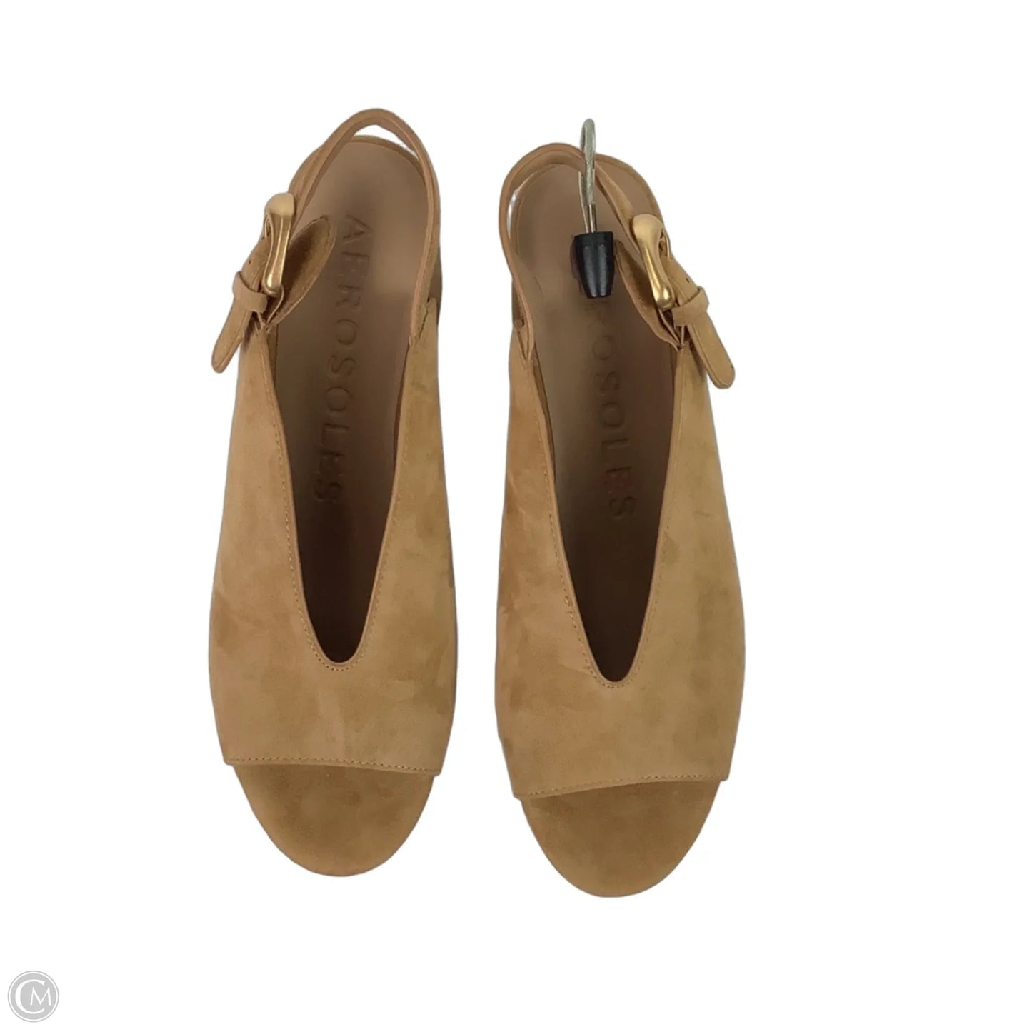 Sandals Heels Block By Aerosoles In Brown, Size: 8.5