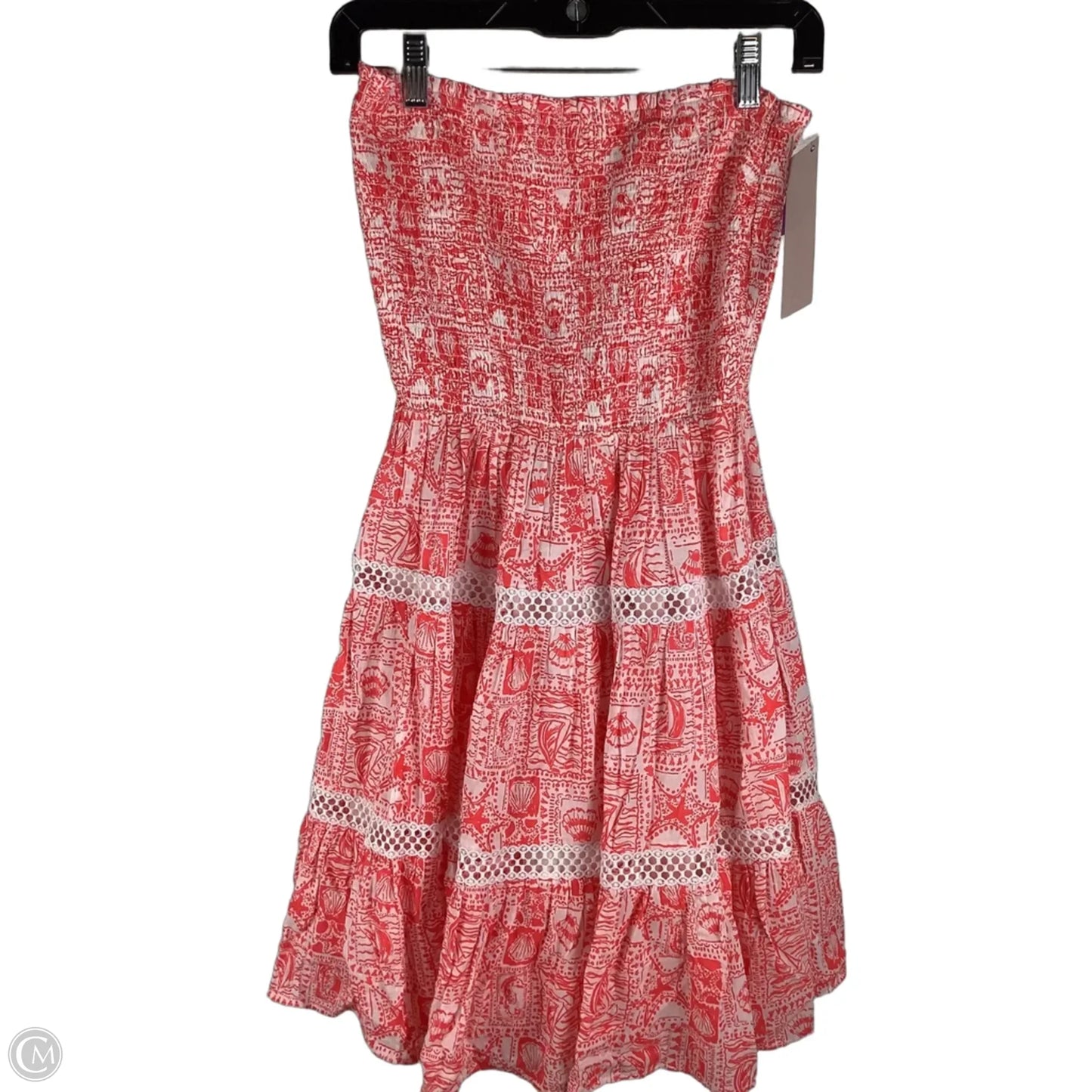 Dress Designer By Lilly Pulitzer In Pink & White, Size: S