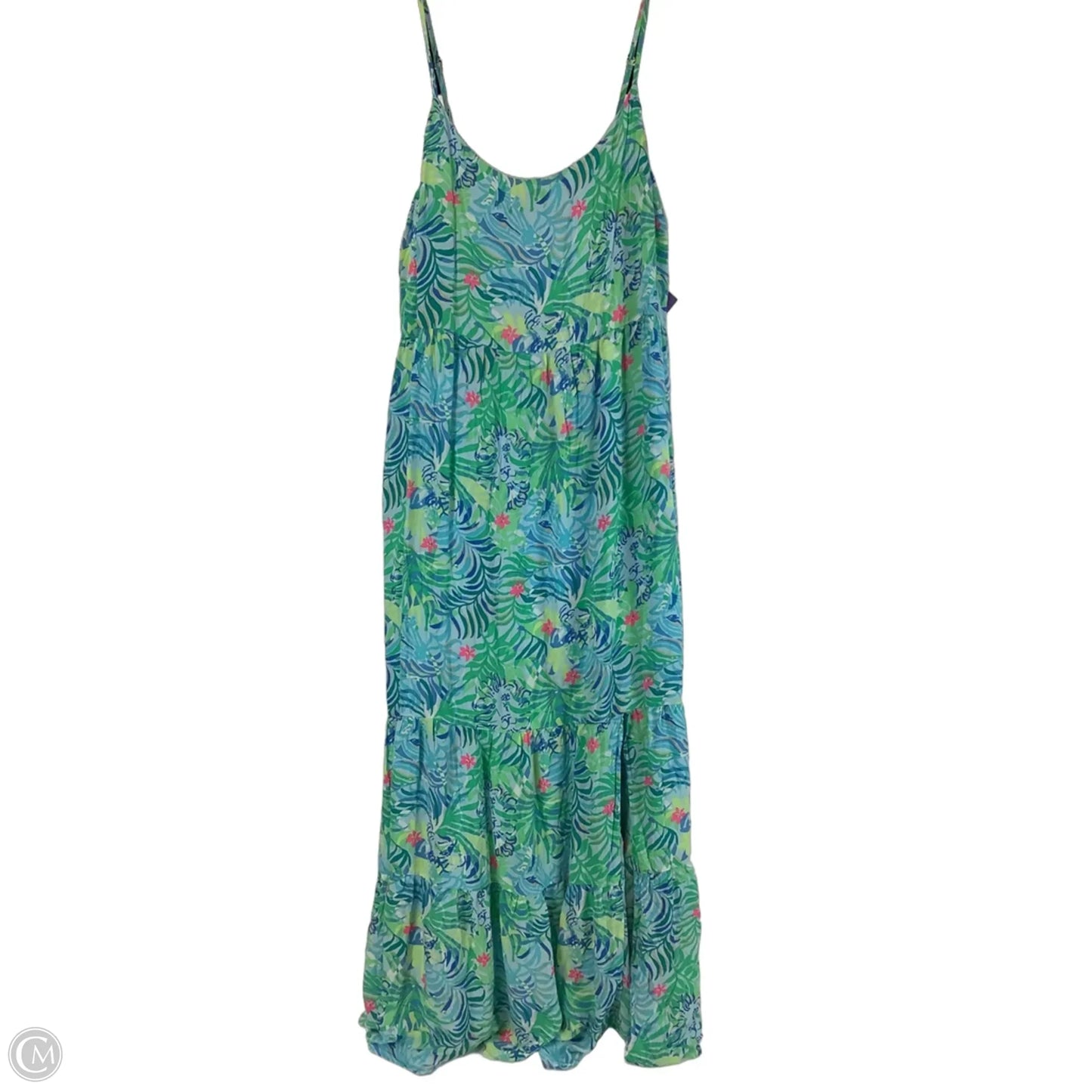 Dress Designer By Lilly Pulitzer In Blue & Green, Size: L