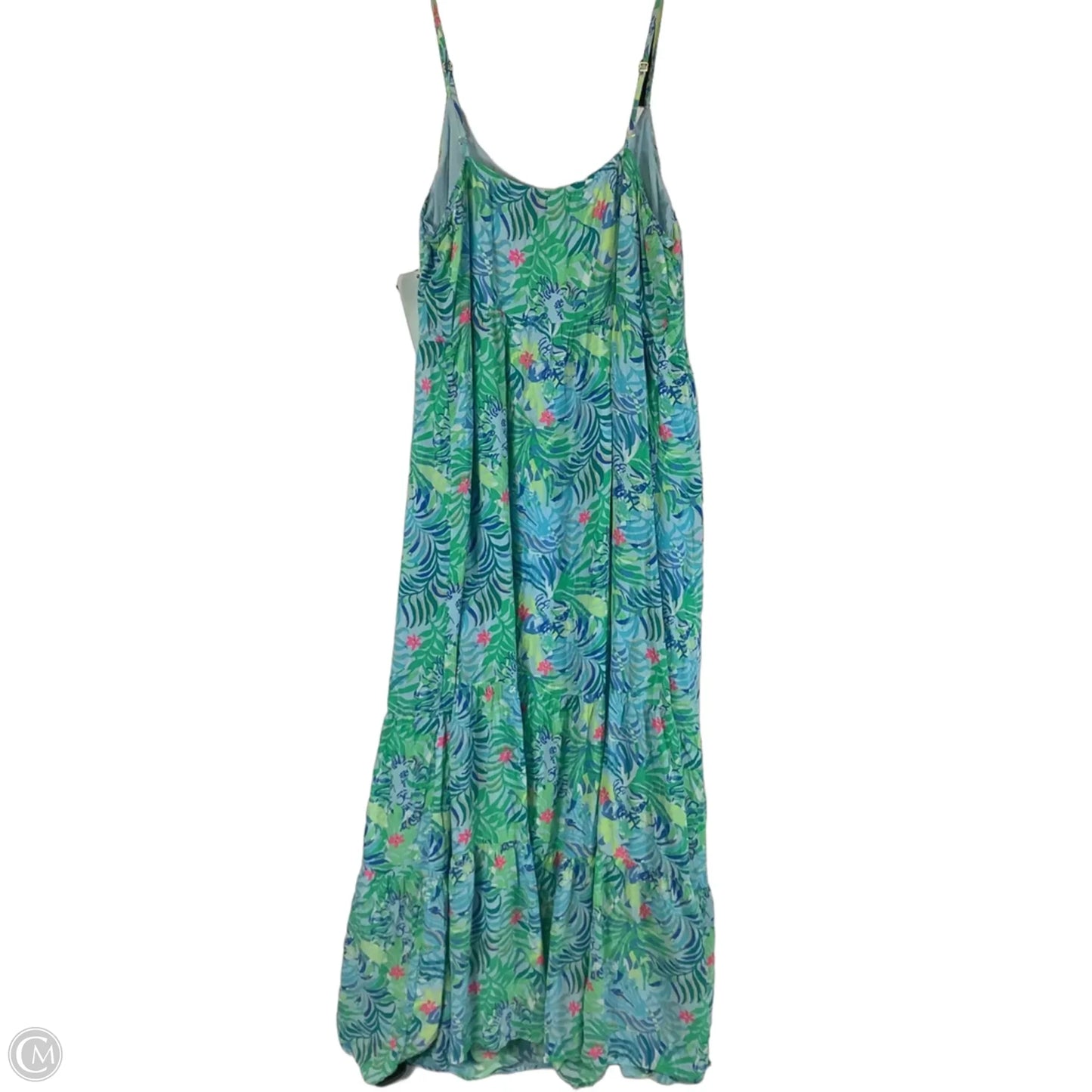Dress Designer By Lilly Pulitzer In Blue & Green, Size: L
