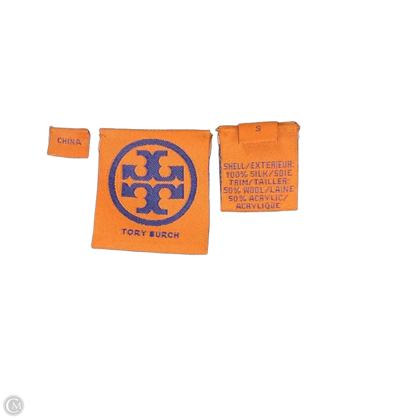 Dress Designer By Tory Burch 100% silk In Navy, Size: S