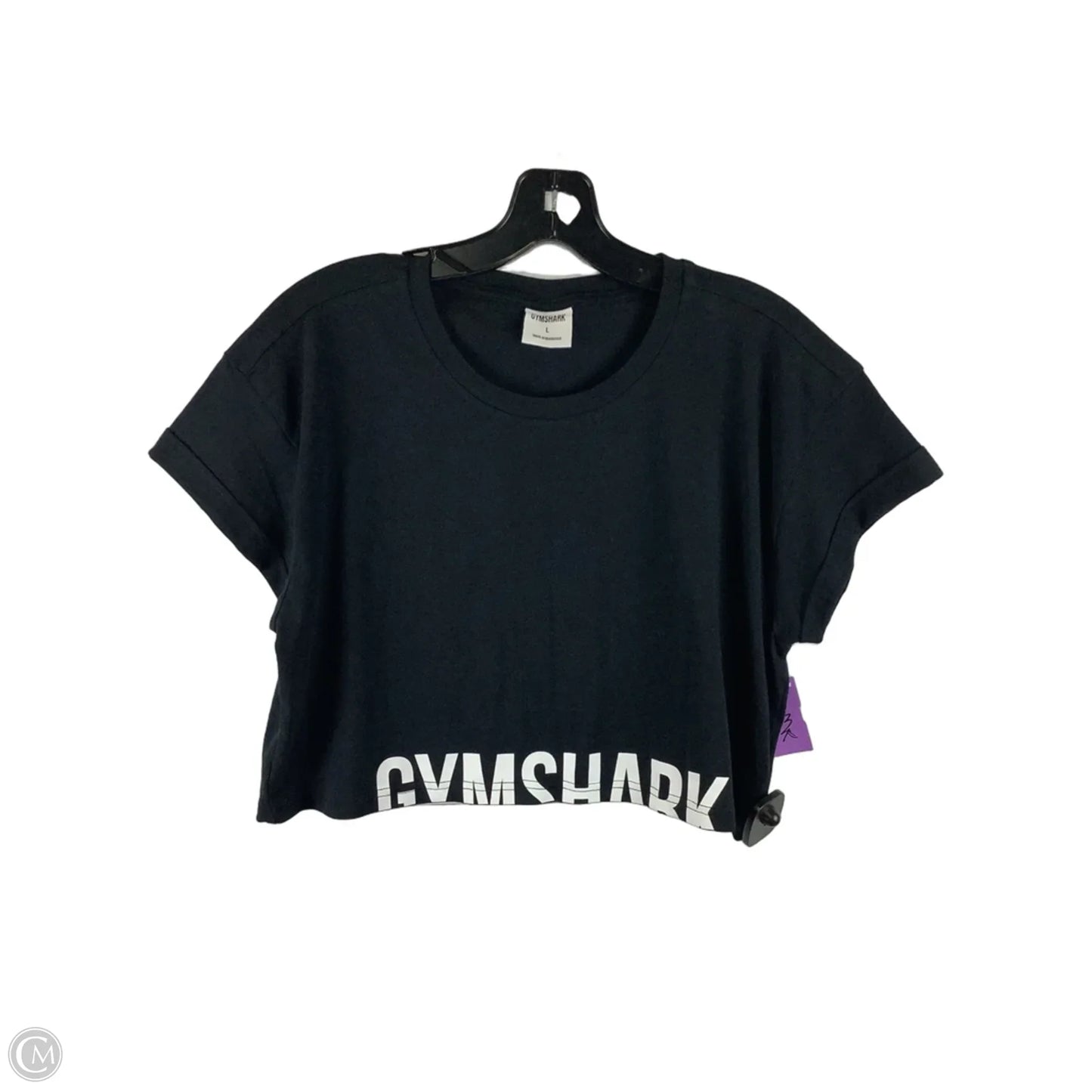 Athletic Top Short Sleeve By Gym Shark In Black, Size: L