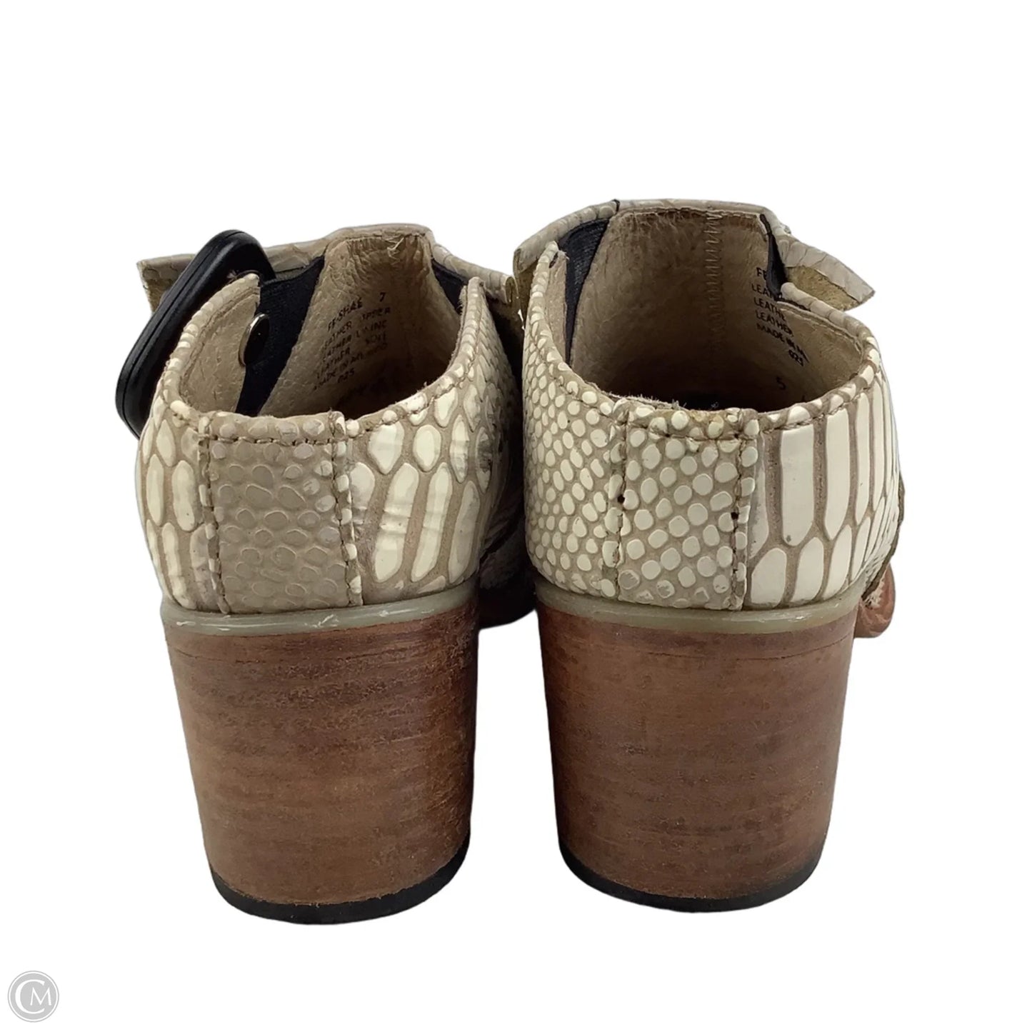 Boots Ankle Heels By Freebird In Cream, Size: 7