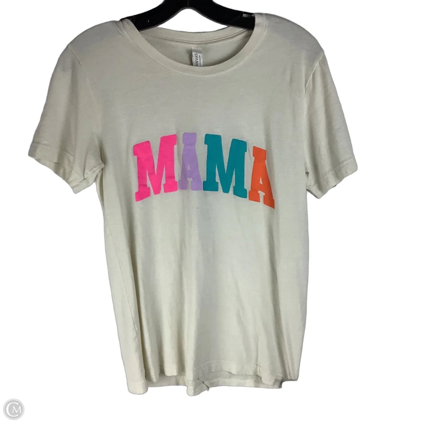 Top Short Sleeve Basic By Bella + Canvas In Cream, Size: S