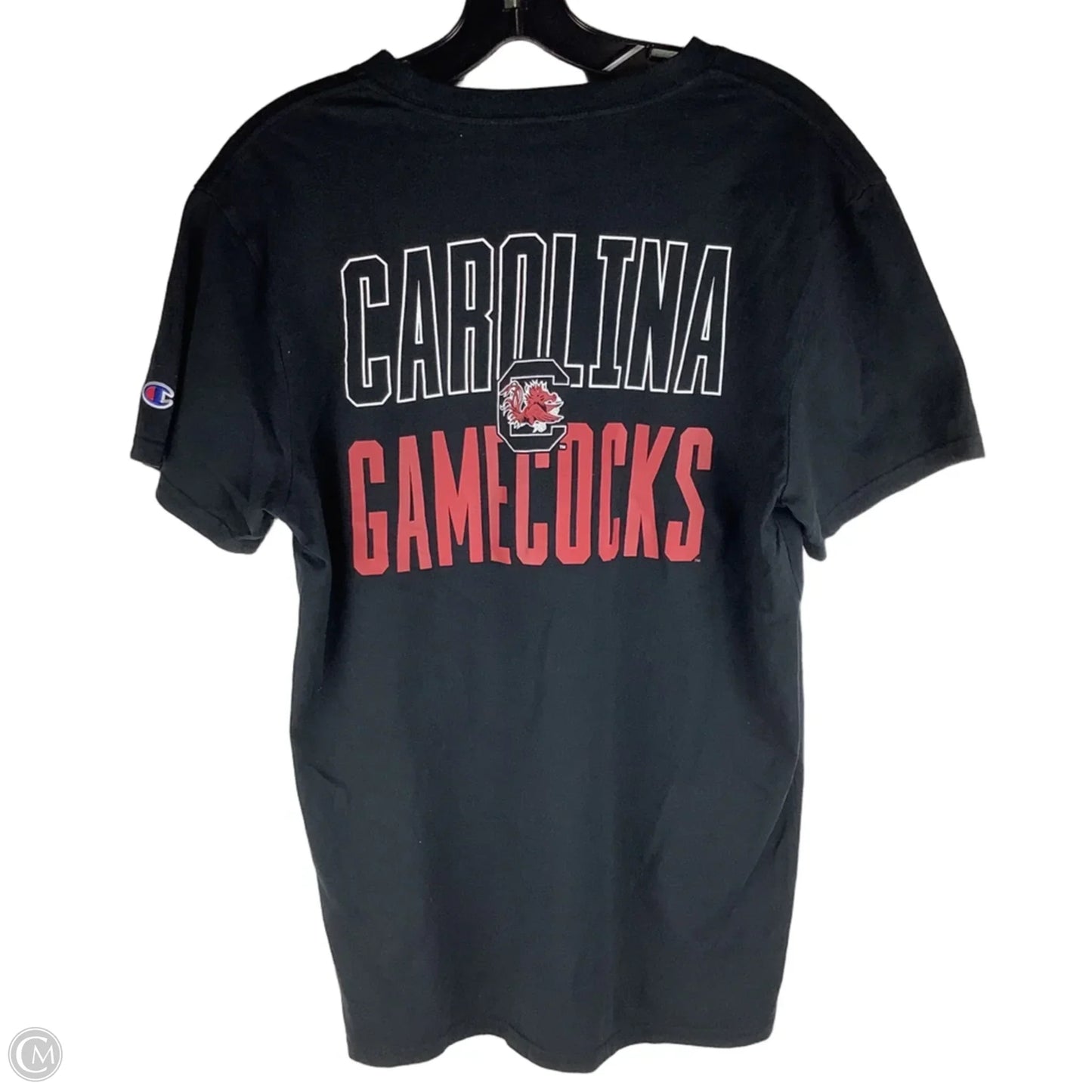 Top Short Sleeve Basic By Champion In Black, Size: M, first picture is back of shirt