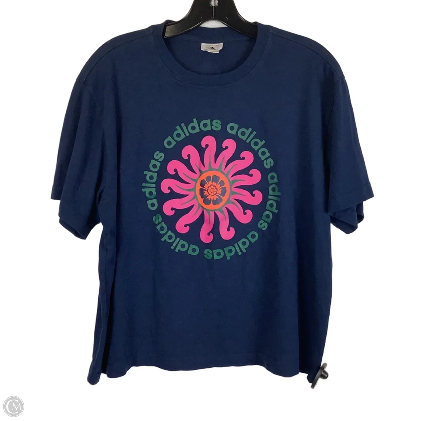 Athletic Top Short Sleeve By Adidas In Navy