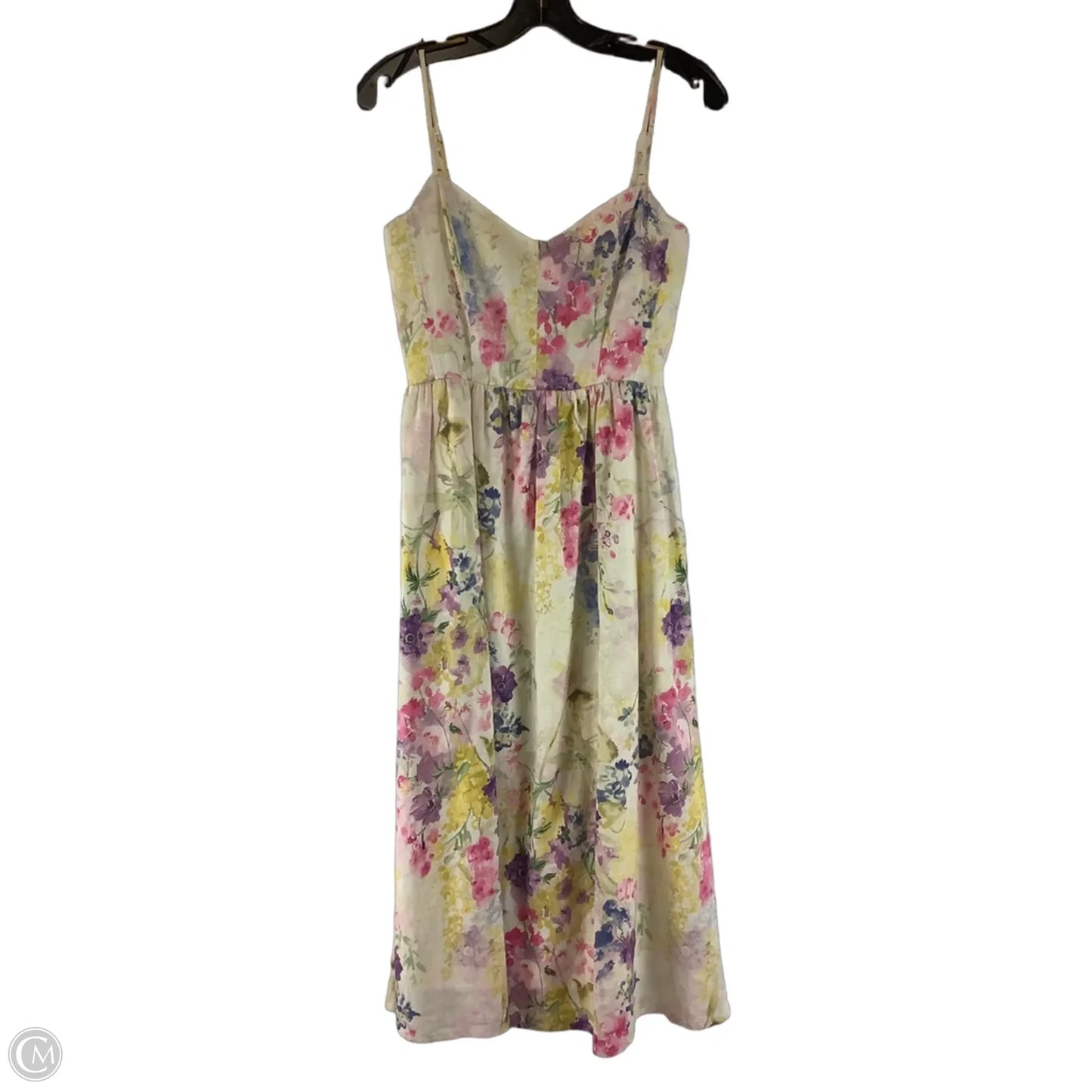 Dress Party Midi By H&m In Floral Print, Size: Xs