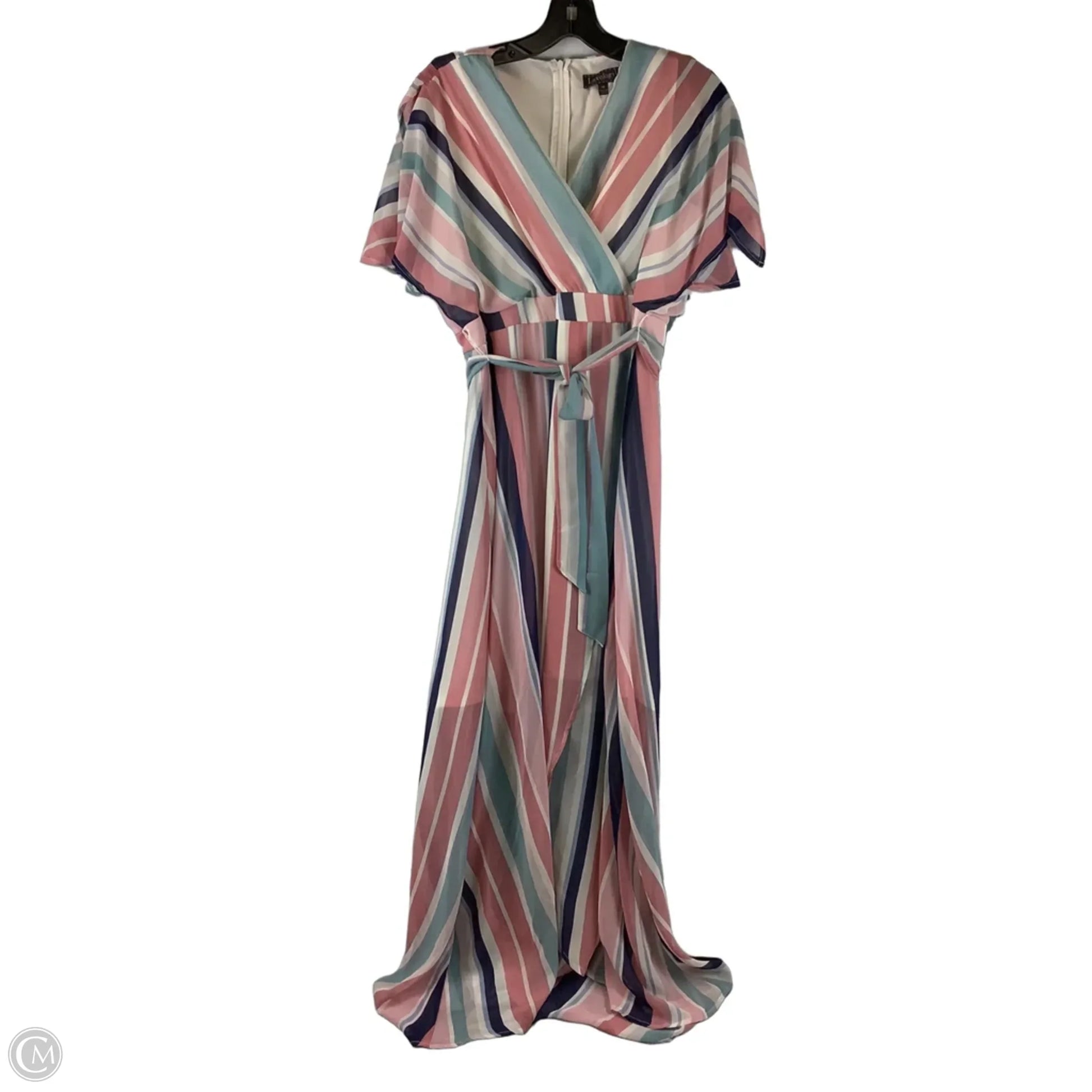Dress Casual Maxi By Luxology In Striped Pattern, Size: 14