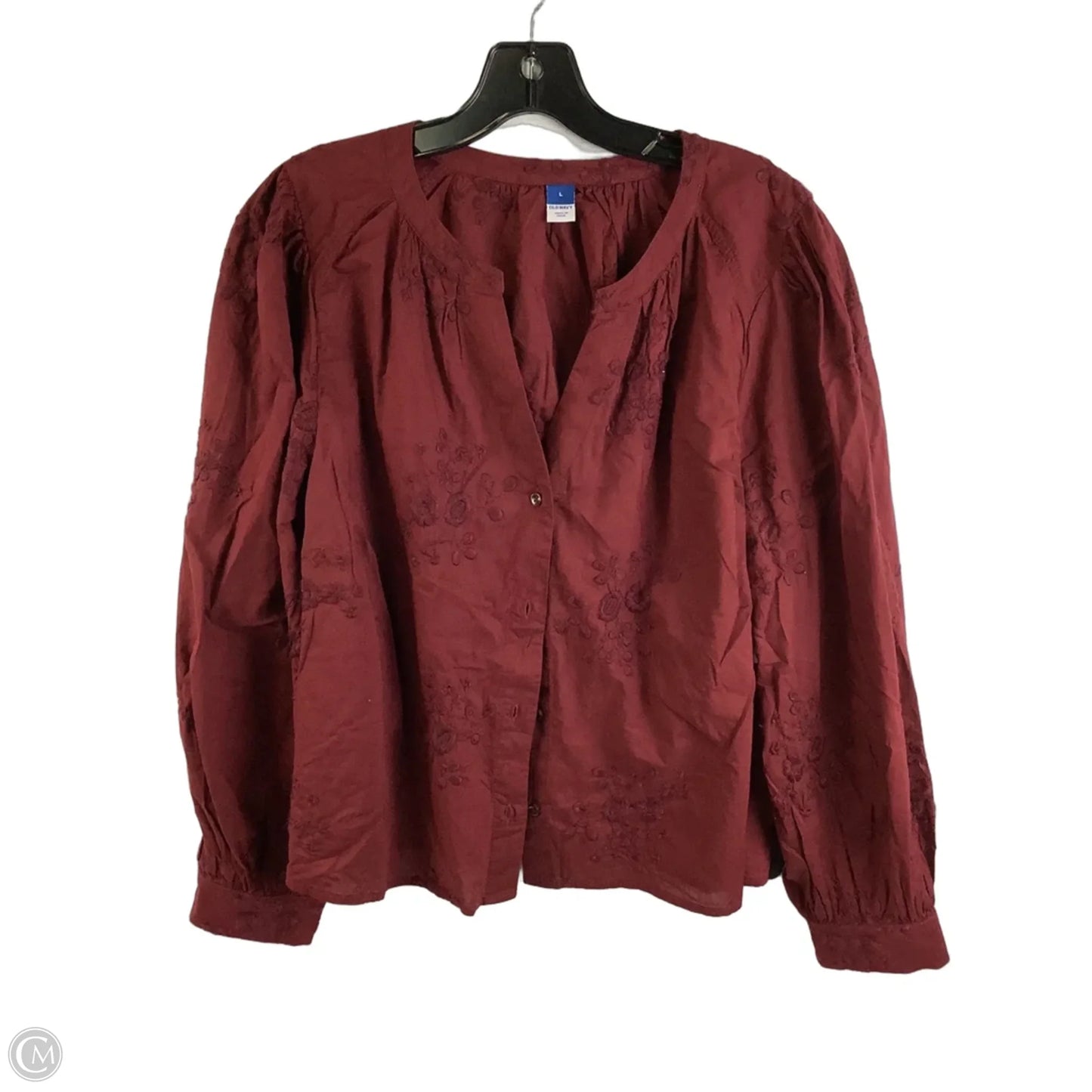 Top Long Sleeve By Old Navy In Maroon, Size: L