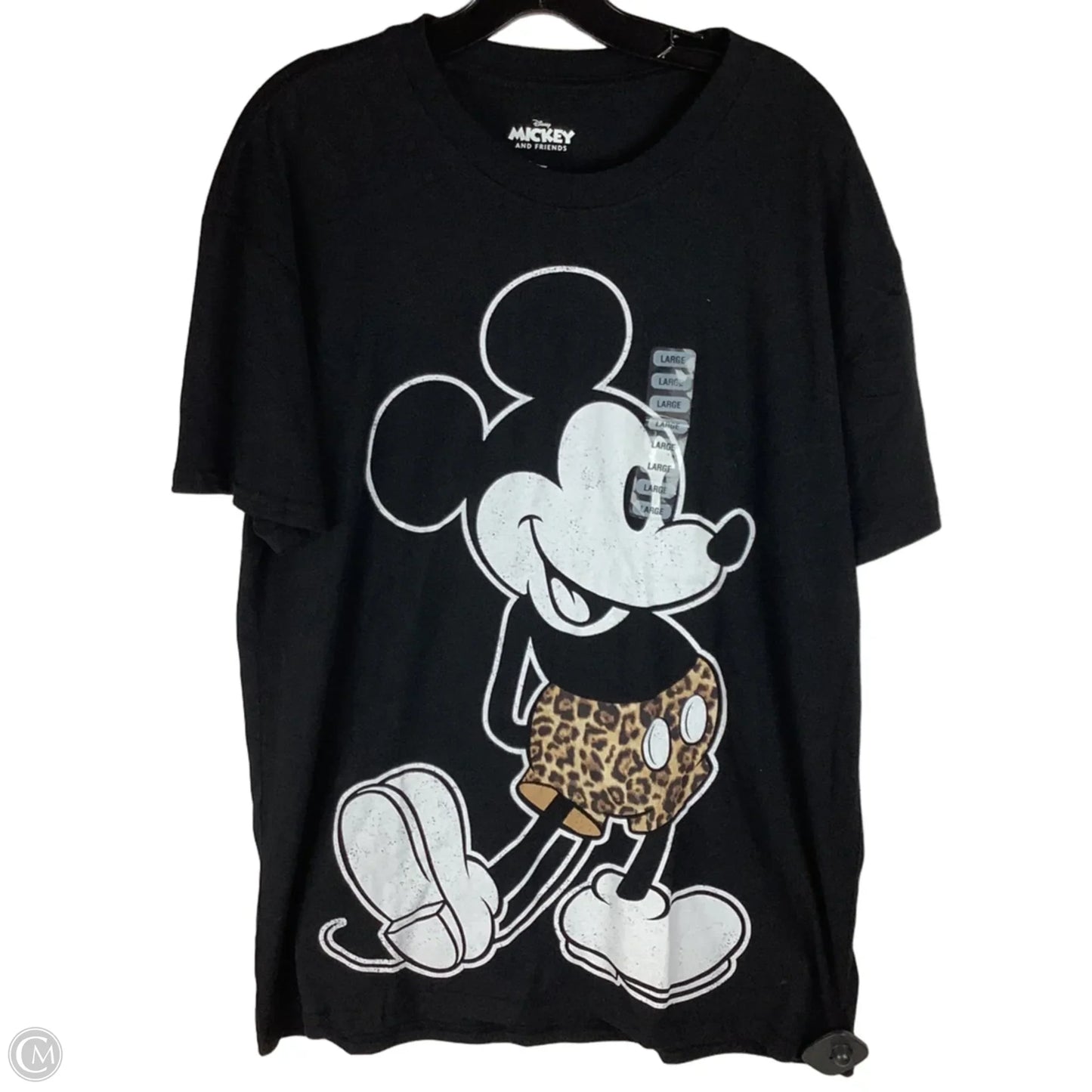 Top Short Sleeve Basic By Disney In Black, Size: L