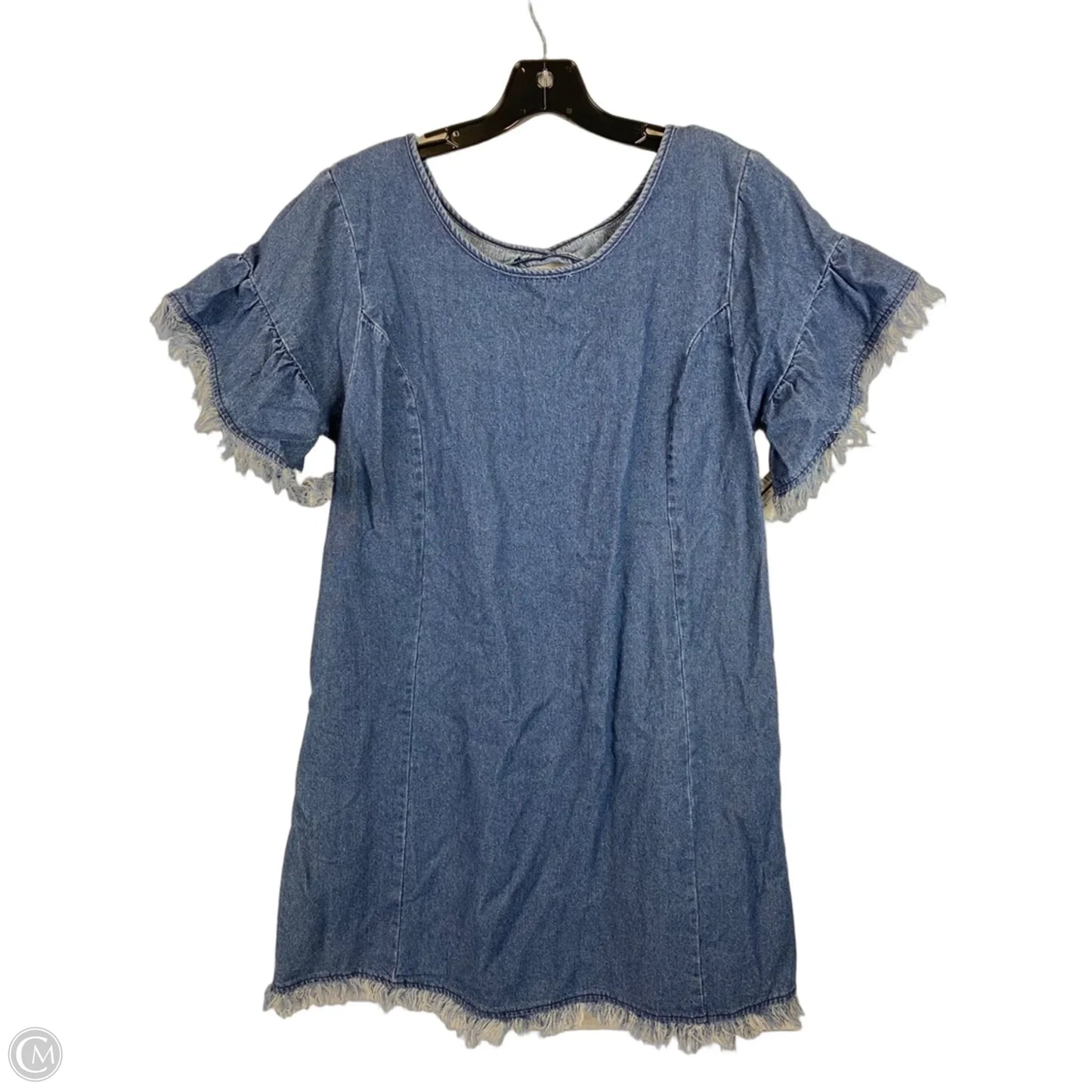 Dress Casual Short By Umgee In Blue Denim, Size: M