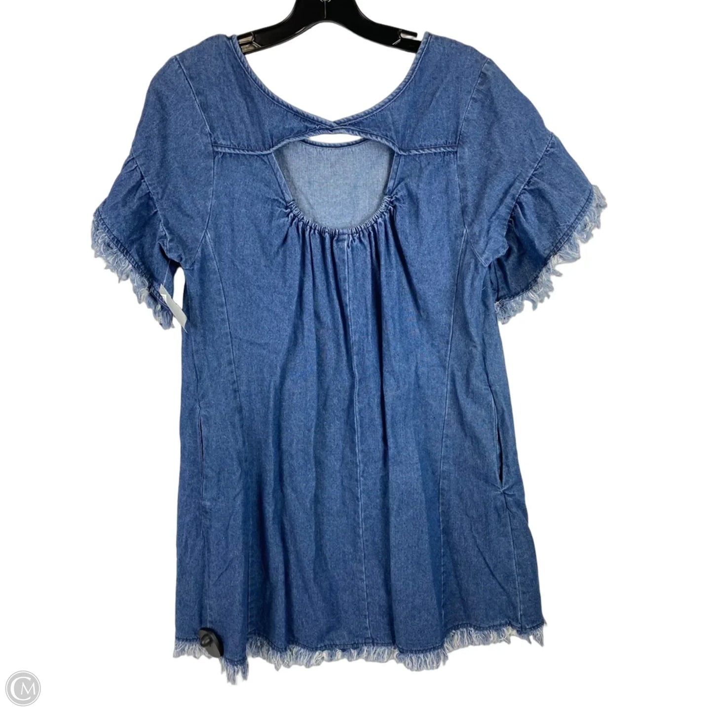 Dress Casual Short By Umgee In Blue Denim, Size: M
