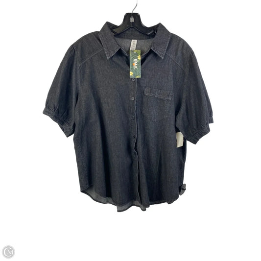 Top Short Sleeve By Clothes Mentor In Grey, Size: Xxl