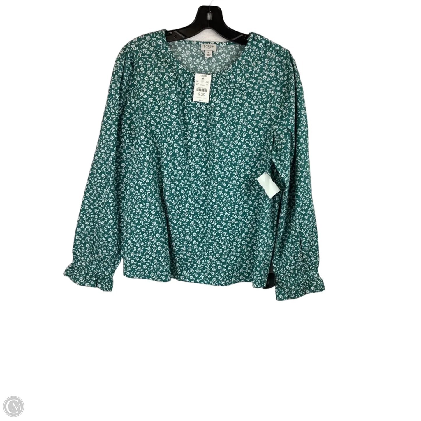 Top Long Sleeve By J. Crew In Floral Print, Size: M