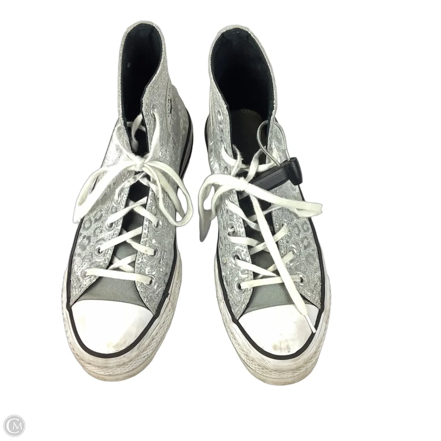 Shoes Sneakers Platform By Converse In Silver, Size: 8