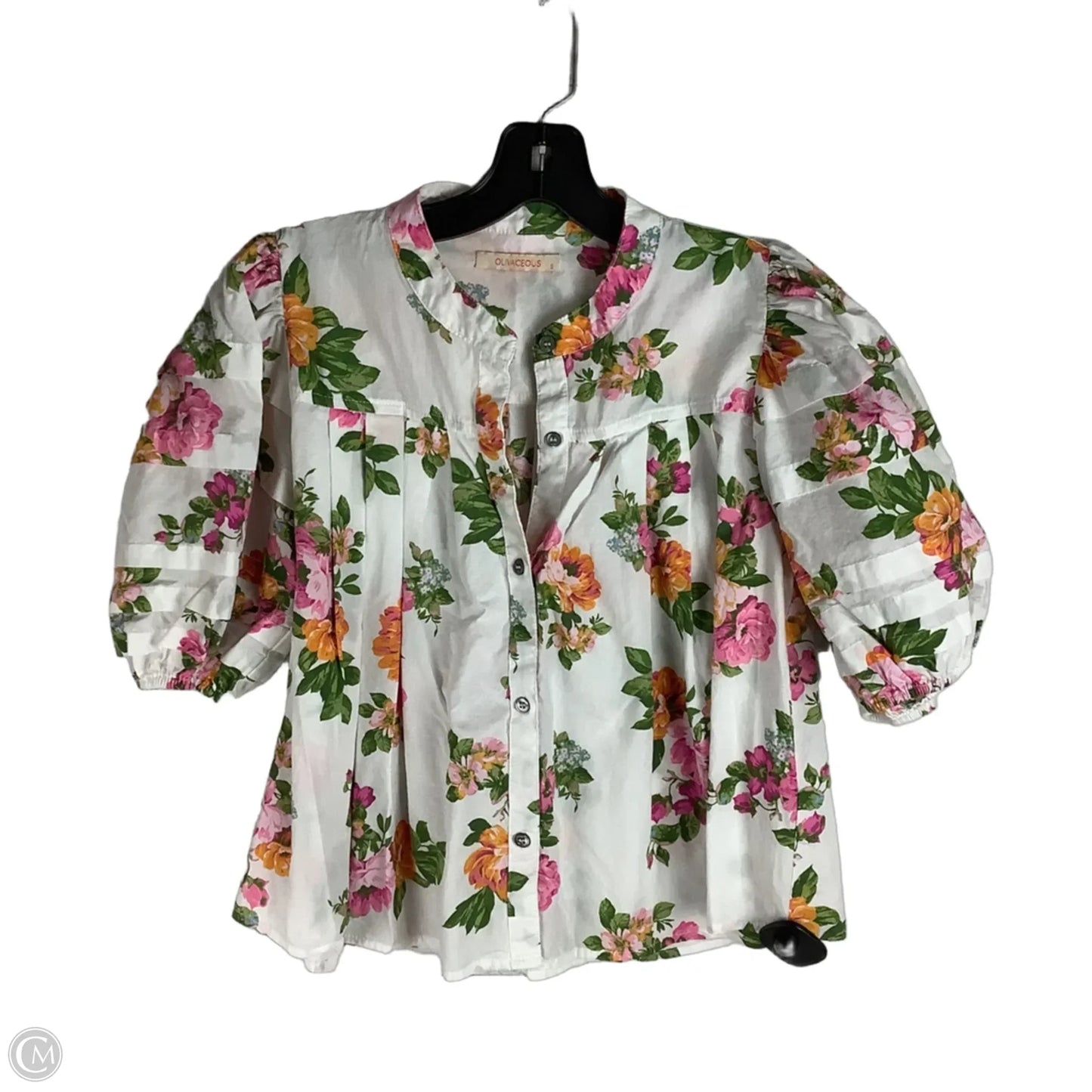 Top Short Sleeve By Olivaceous In Floral Print, Size: S