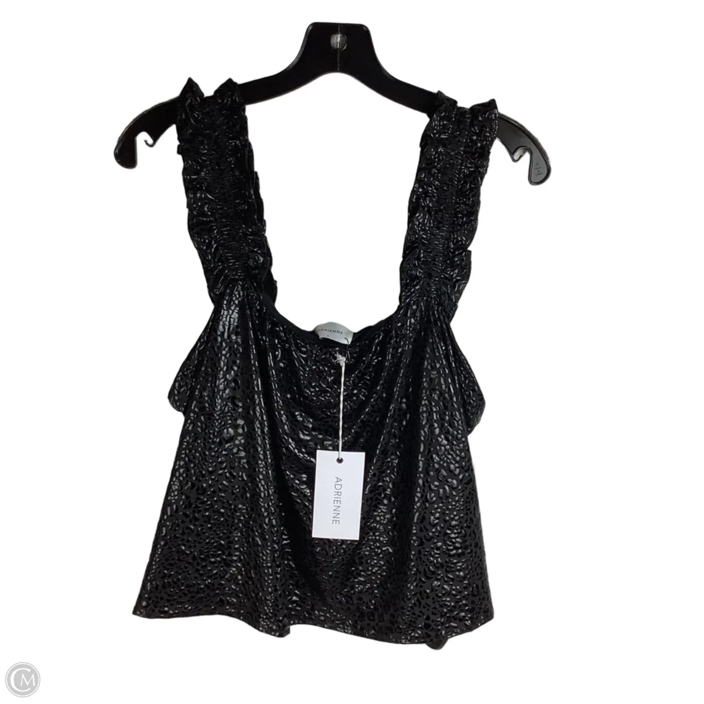 Top Sleeveless By Adrienne In Black, Size: L