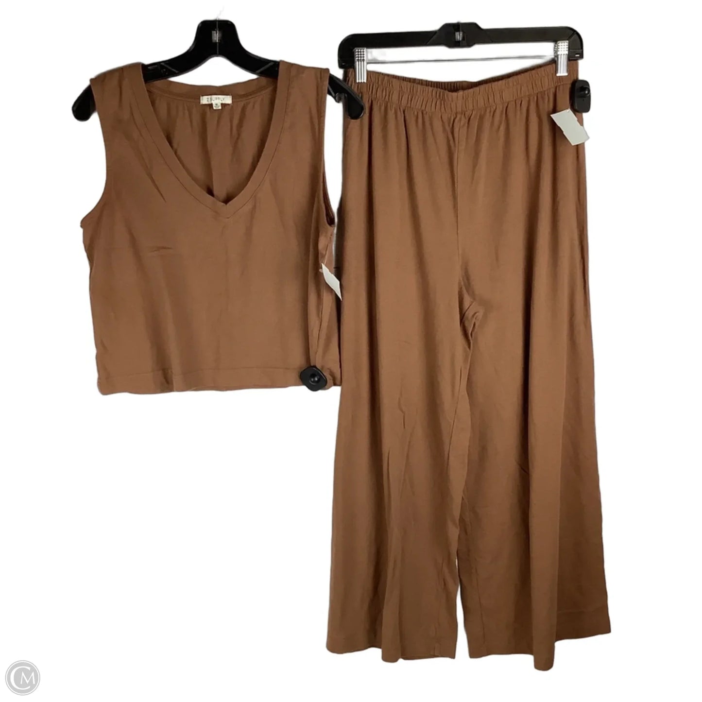 Pants Set 2pc By Z Supply In Brown, Size: M