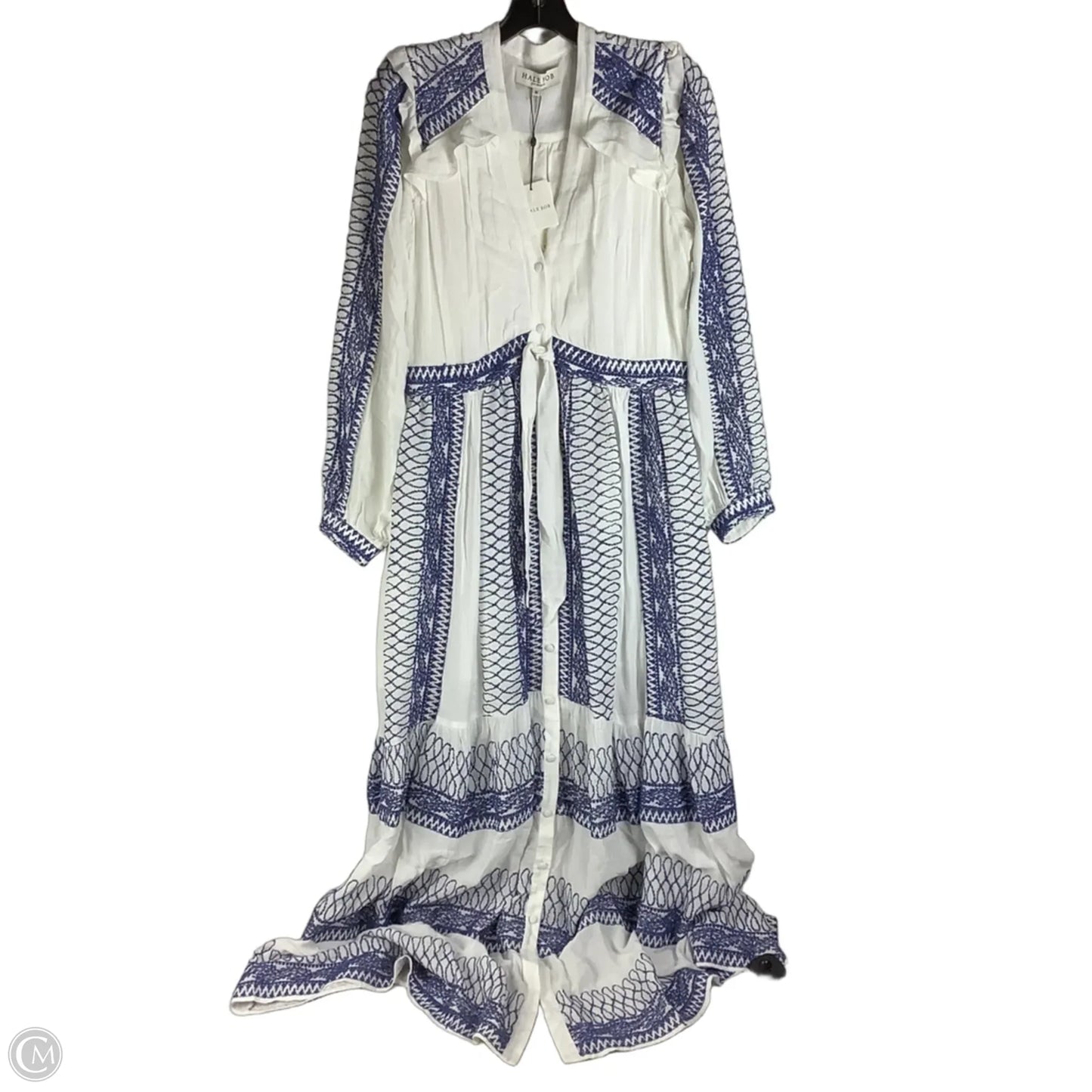 Dress Party Long By Hale Bob In Blue & White, Size: M