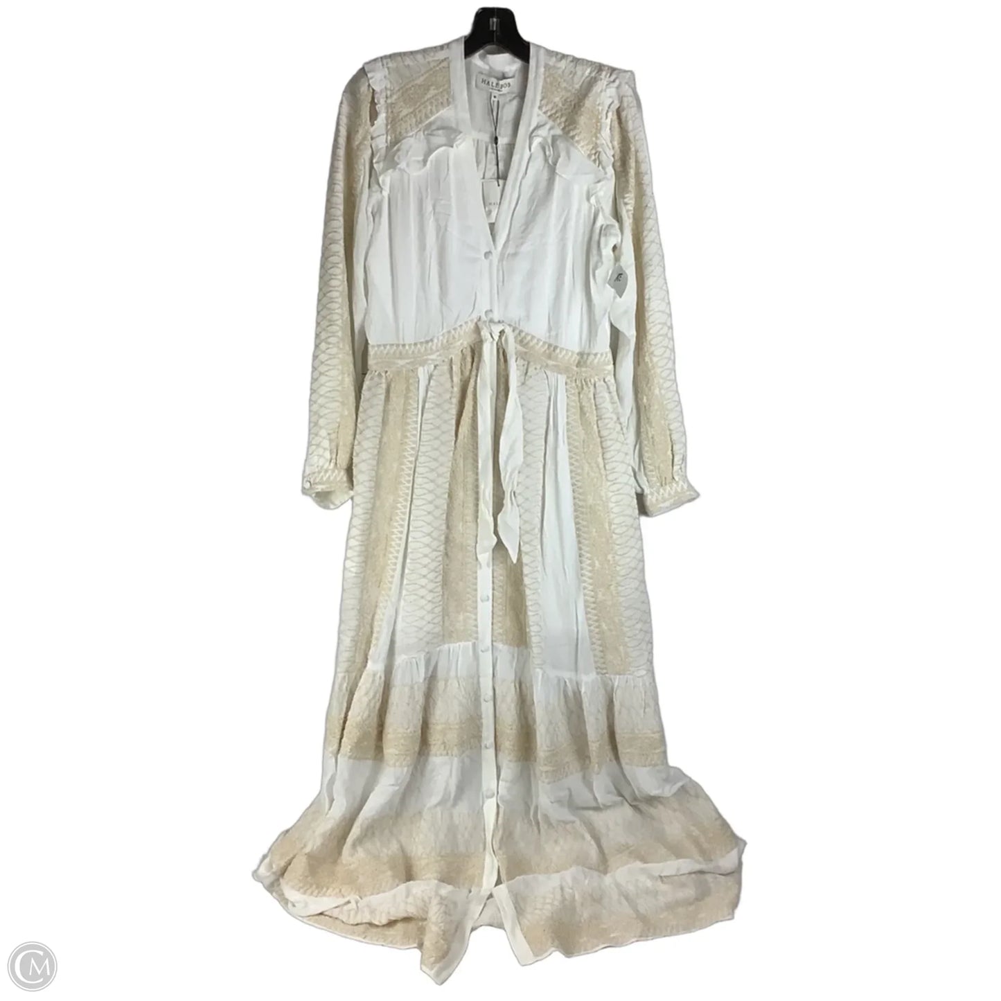 Dress Party Long By Hale Bob In Tan & White, Size: M