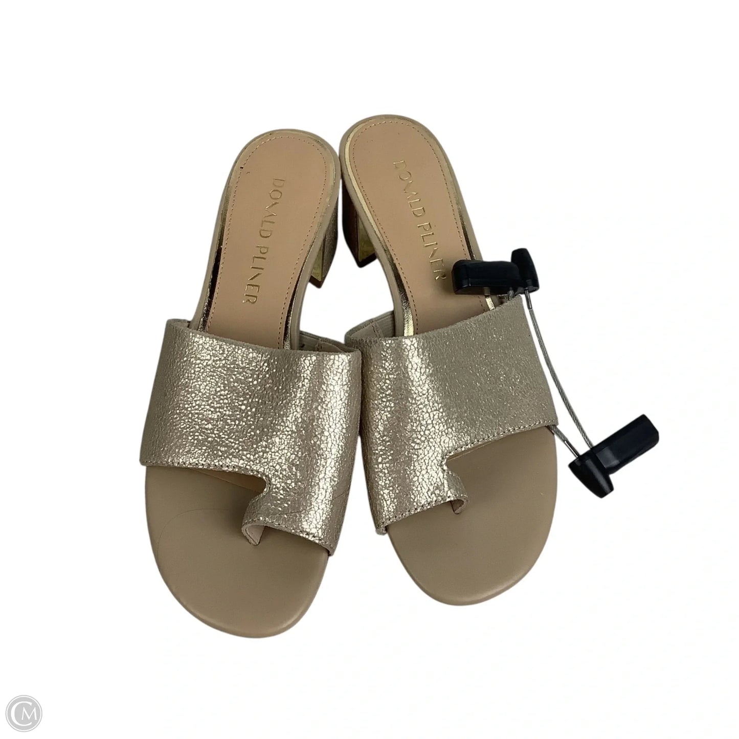 Sandals Heels Block By Donald Pliner In Gold, Size: 7.5
