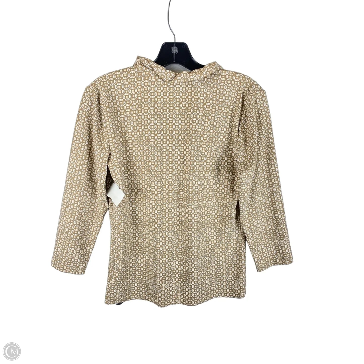 Top Long Sleeve By J Mclaughlin In Brown & Cream