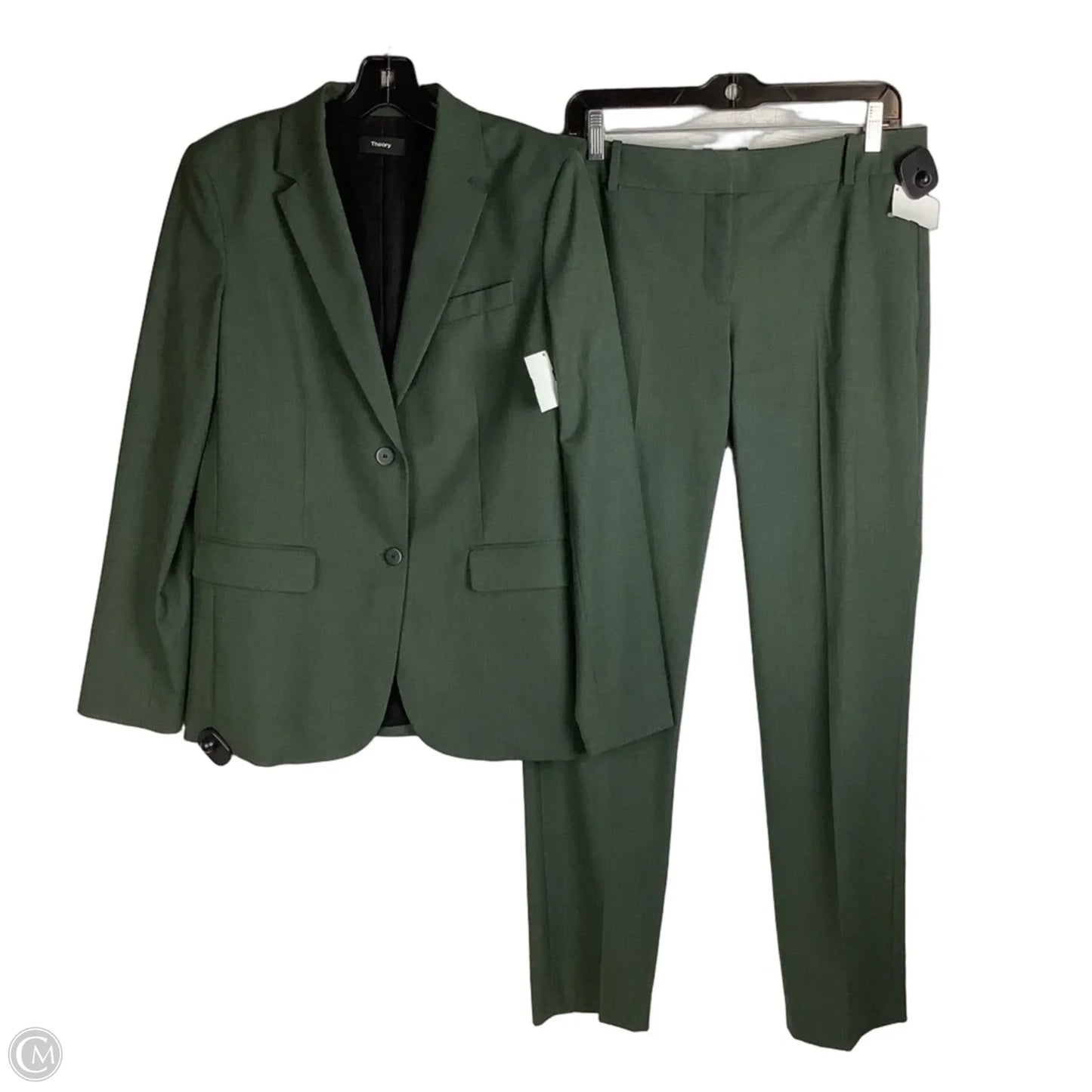 Pants Suit 2pc By Theory In Green, Size: 6
