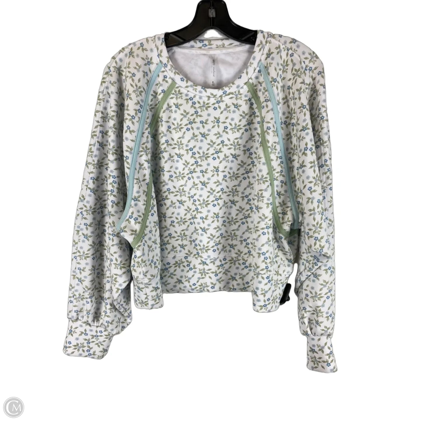 Sweatshirt Crewneck By Simply Southern In Floral Print, Size: L