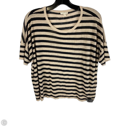 Top Short Sleeve By Eileen Fisher In Striped Pattern, Size: M